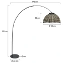 anne light & home Lampadaire CURVE E27 IP20, gradable
