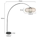 anne light & home floor lamp CURVE E27 IP20, dimmable