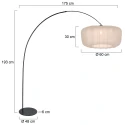 anne light & home floor lamp CURVE E27 IP20, dimmable