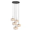 Luminaire à suspension BREEZA BEACH 5 flammes E27 IP20, noir gradable