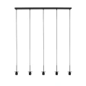 Luminaire à suspension BREEZA BEACH 5 flammes E27 IP20, noir gradable