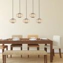 anne light & home Luminaire à suspension SILVA E27 IP20, gradable