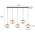 anne light & home Luminaire à suspension SILVA E27 IP20, gradable