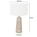anne light & home Lampe de table TRAVINO E27 IP20, gradable