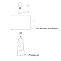 anne light & home Lampe de table TRAVINO E27 IP20, gradable