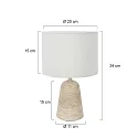 anne light & home Lampe de table TRAVINO E27 IP20, gradable