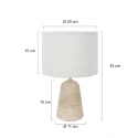 anne light & home Lampe de table TRAVINO E27 IP20, gradable