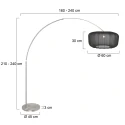 Steinhauer floor lamp SPARKLED LIGHT E27 IP20, dimmable