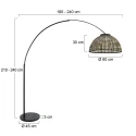 Steinhauer Lampadaire SPARKLED LIGHT E27 IP20, gradable