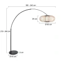 Steinhauer Lampadaire SPARKLED LIGHT E27 IP20, gradable