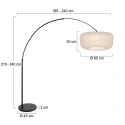 Steinhauer Lampadaire SPARKLED LIGHT E27 IP20, gradable