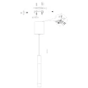 Steinhauer pendant luminaire ALISIO IP20, dimmable