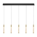 Steinhauer Luminaire à suspension ALISIO 5 flammes IP20, laiton gradable