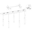 Steinhauer Luminaire à suspension ALISIO IP20, gradable