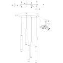 Steinhauer pendant luminaire ALISIO IP20, dimmable