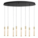 Steinhauer Luminaire à suspension ALISIO 8 flammes IP20, laiton gradable
