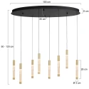 Steinhauer pendant luminaire ALISIO IP20, dimmable