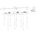 Steinhauer pendant luminaire ALISIO IP20, dimmable
