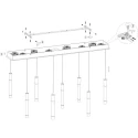 Steinhauer Luminaire à suspension ALISIO IP20, gradable