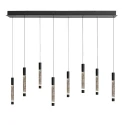 Luminaire à suspension ALISIO 8 flammes IP20, noir gradable