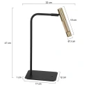 Steinhauer Lampe de table ALISIO IP20, gradable