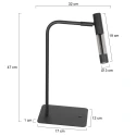 Steinhauer Lampe de table ALISIO IP20, gradable