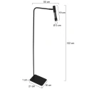 Steinhauer Lampadaire ALISIO IP20, gradable