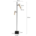 Steinhauer Lampadaire ALISIO IP20, gradable