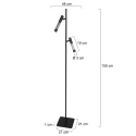 Steinhauer Lampadaire ALISIO IP20, gradable