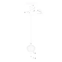 anne light & home pendant luminaire TRAVINO 1 flame E27 IP20, creme dimmable
