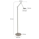 Steinhauer floor lamp DAPHNE 2 IP20, dimmable