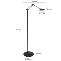 Steinhauer Lampadaire DAPHNE 2 IP20, gradable