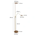Steinhauer floor lamp DAPHNE 2 IP20, dimmable