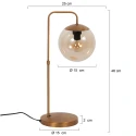 Steinhauer Lampe de table BOLLIQUE E14 IP20, gradable
