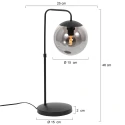 Steinhauer Lampe de table BOLLIQUE E14 IP20, gradable
