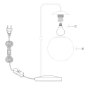 Steinhauer Lampe de table BOLLIQUE E14 IP20, gradable