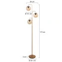 Steinhauer Lampadaire BOLLIQUE E14 IP20, gradable