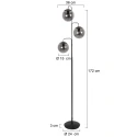 Steinhauer Lampadaire BOLLIQUE E14 IP20, gradable