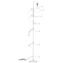Steinhauer Lampadaire BOLLIQUE E14 IP20, gradable