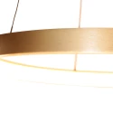 Steinhauer Luminaire à suspension RINGLEDE à 1 flamme IP20, or gradable