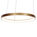 Steinhauer Luminaire à suspension RINGLEDE à 1 flamme IP20, or gradable
