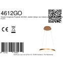 Steinhauer Luminaire à suspension RINGLEDE à 1 flamme IP20, or gradable