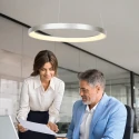 Steinhauer Luminaire à suspension RINGLEDE à 1 flamme IP20, acier gradable
