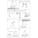 Steinhauer Luminaire à suspension RINGLEDE à 1 flamme IP20, acier gradable