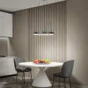 Steinhauer Luminaire à suspension RINGLEDE à 1 flamme IP20, noir gradable