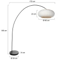 Mexlite Lampadaire SOLVA E27 IP20, gradable