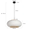 Steinhauer Luminaire à suspension SILVA ALBA à 1 flamme E27 IP20, noir gradable