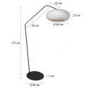 anne light & home Lampadaire ZIG-ZAG E27 IP20, gradable