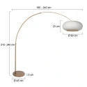 Steinhauer Lampadaire SPARKLED LIGHT E27 IP20, gradable