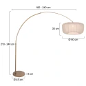 Steinhauer Lampadaire SPARKLED LIGHT E27 IP20, gradable